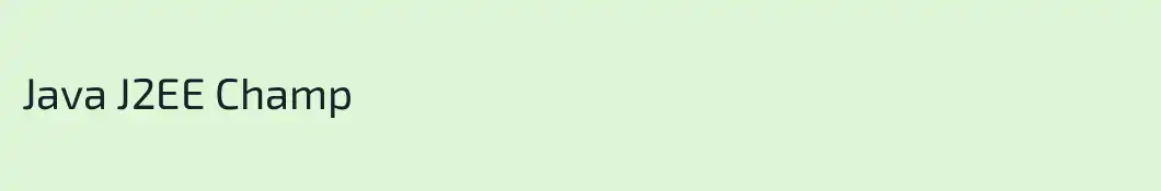 Java J2EE Champ